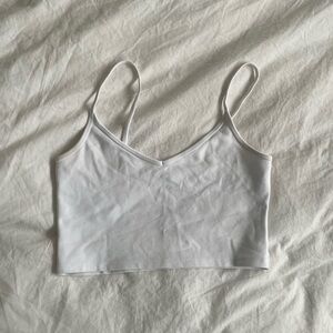 Sunday best cropped white tank top in size S